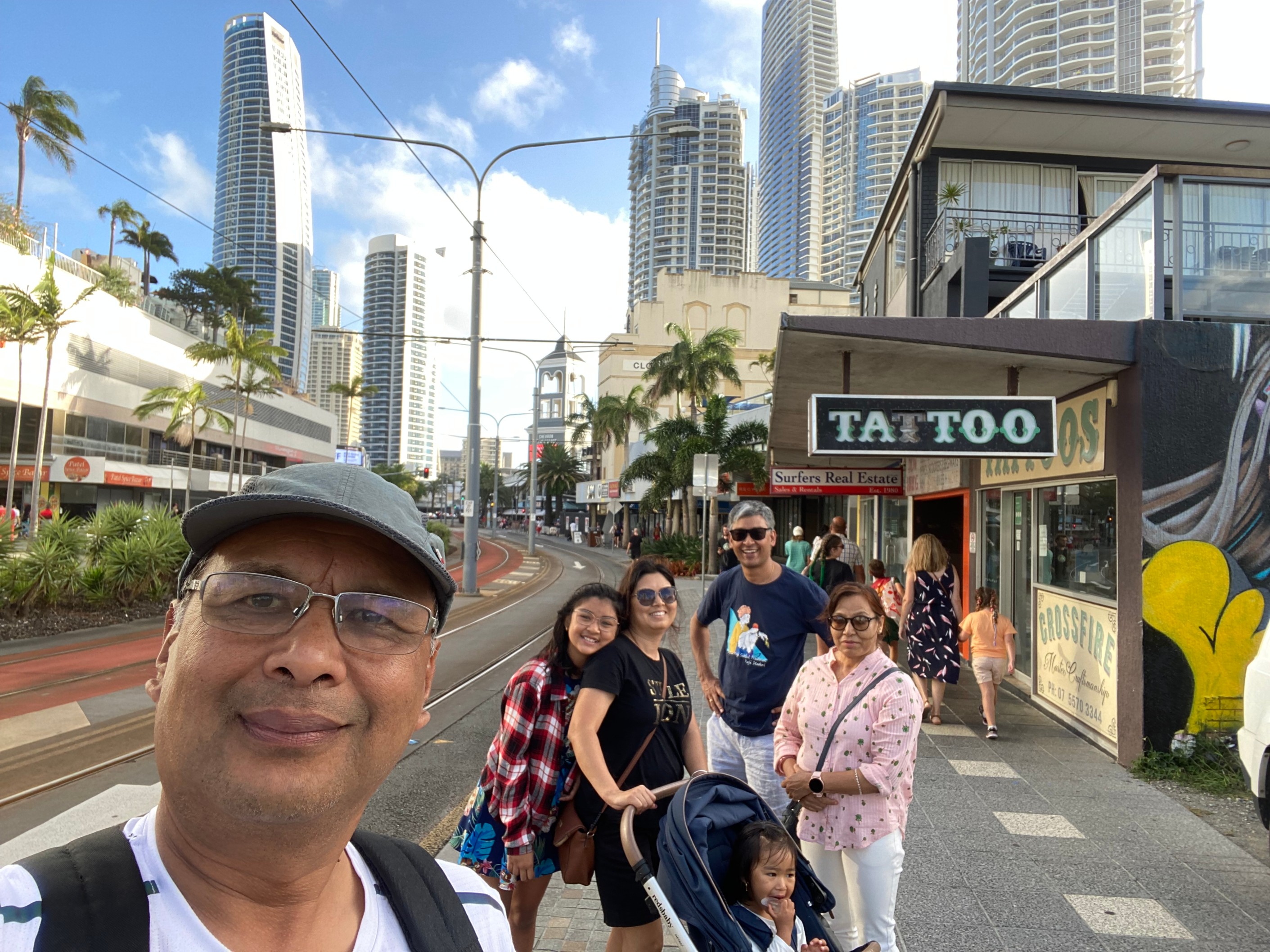 With Australian Family