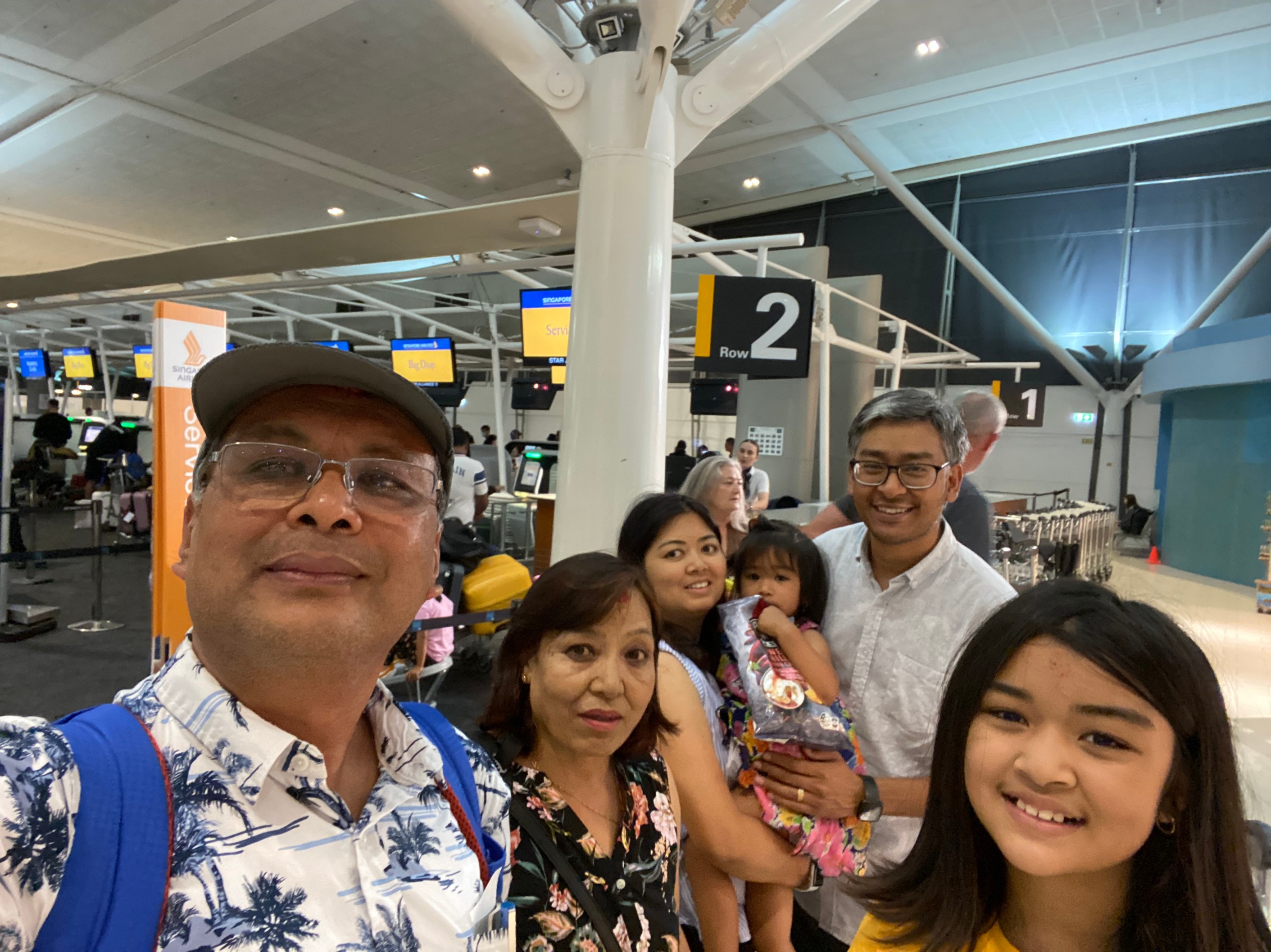With Australian Family
