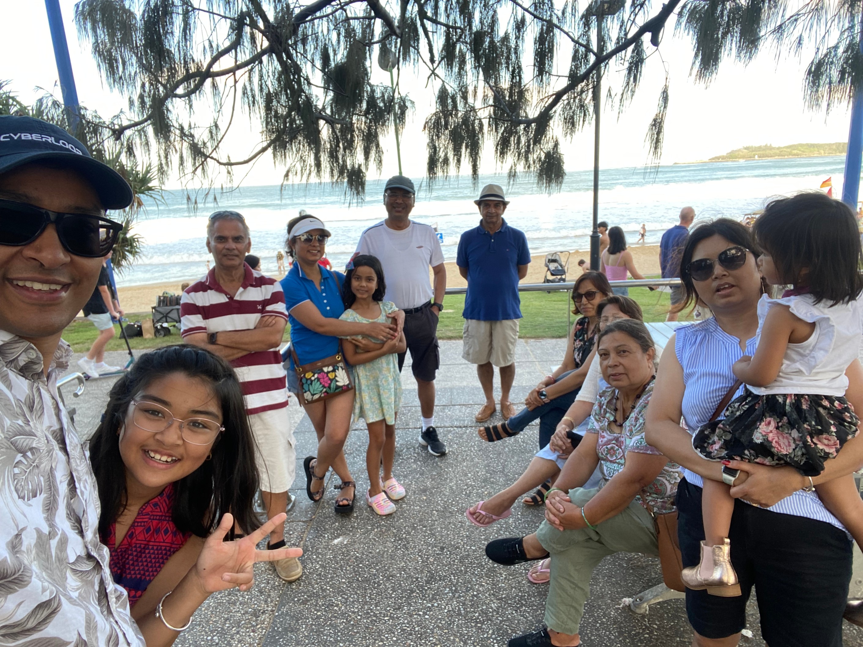 With Australian Family