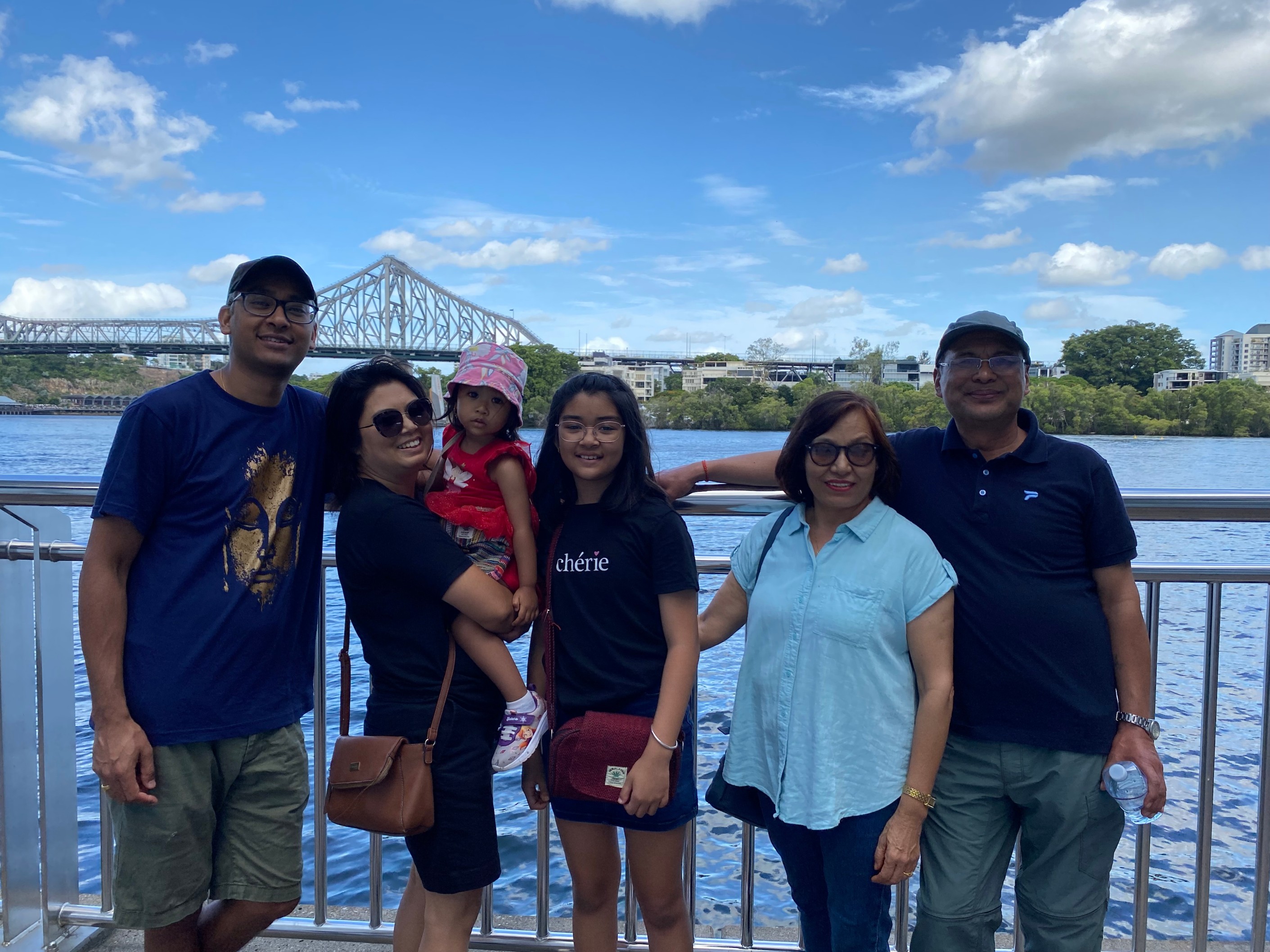 With Australian Family